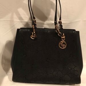 Michael kors flower leather bag